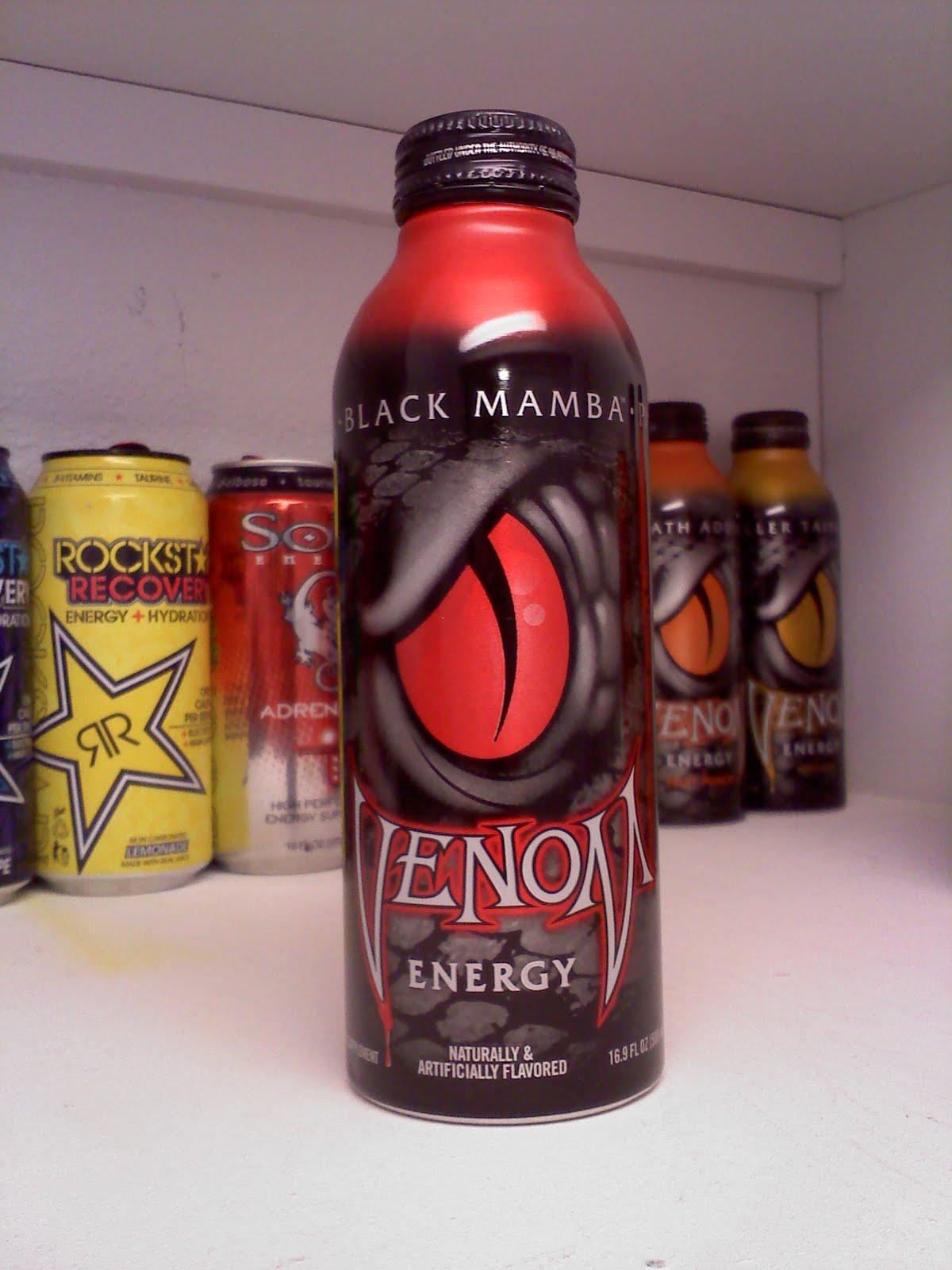 Venom Energy Drink Logo - CAFFEINE!: Review for Venom Energy--Black Mamba