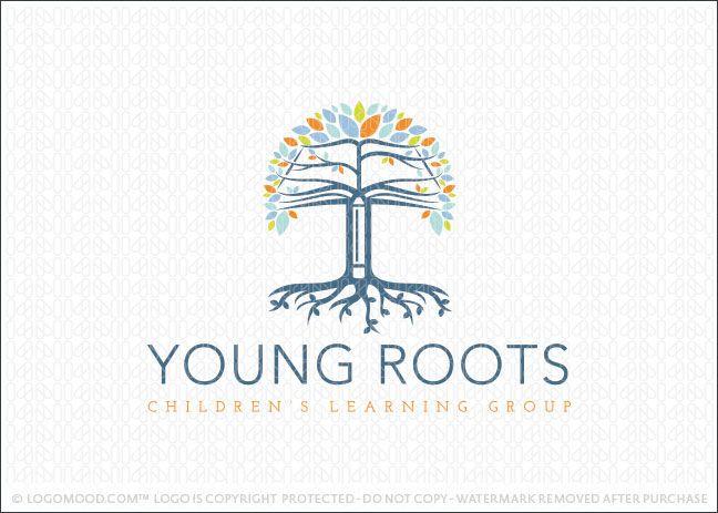 Cross Tree Logo - Readymade Logos for Sale Young Roots Learning | Readymade Logos for Sale