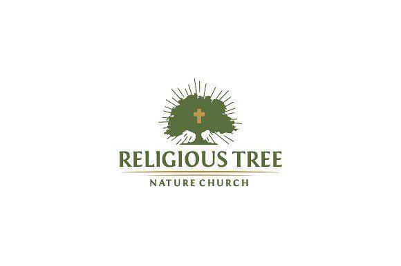 Cross Tree Logo - Religious Tree Logo ~ ~ Creative Daddy