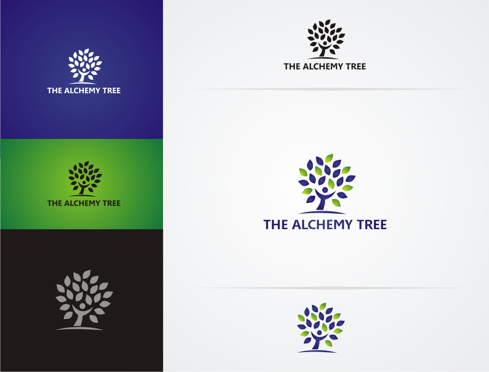 Cross Tree Logo - Elegant, Playful, Software Logo Design for The Alchemy Tree