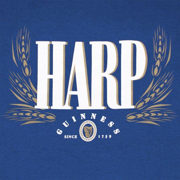 Harp Lager Logo - Harp Lager Guinness 2 Sided Blue Graphic Tee Shirt