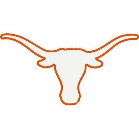 Longhorn Logo - Texas Longhorns Transfer Decal - Longhorns Logo White with Orange ...