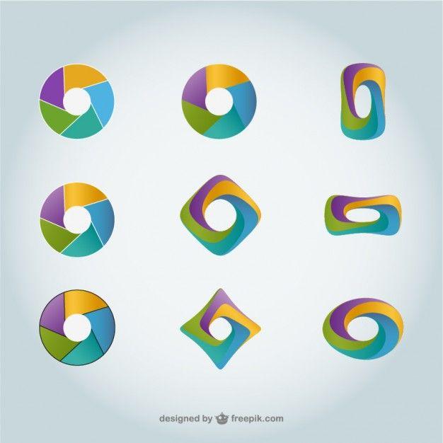 Round Abstract Logo - Round abstract logos Vector | Free Download