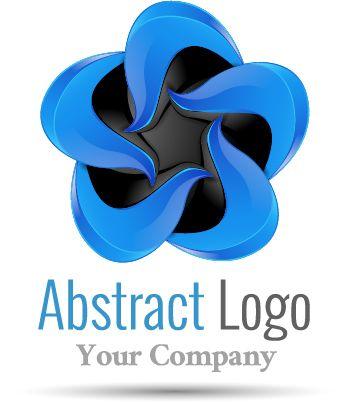 Round Abstract Logo - Round abstract logo design vector free download