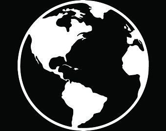 Black Globe Logo - School world globe | Etsy