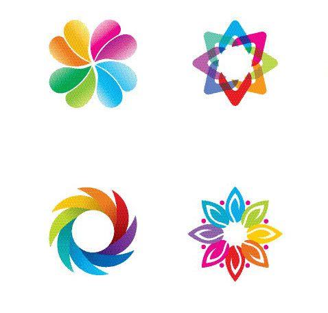 Round Abstract Logo - Colored round abstract logos vector 02 free download