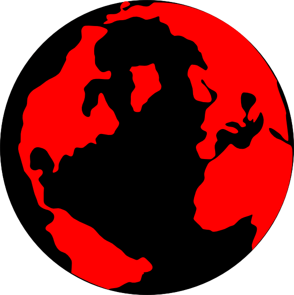 Red White Blue Globe Logo - Red And Black Globe Clip Art at Clker.com - vector clip art online ...