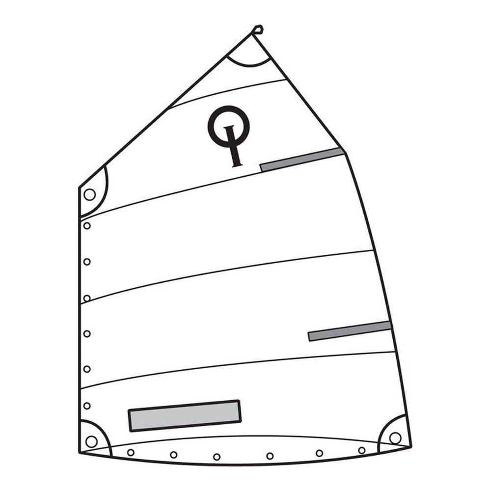Black Sailboat Logo - Optiparts Sail w/Logo, Window | APS