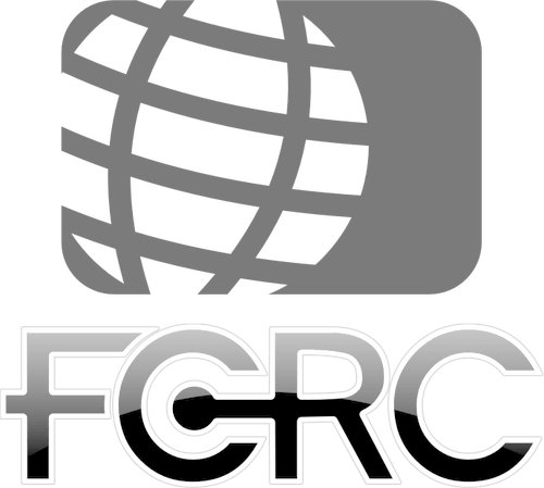 Black Globe Logo - FCRC globe logo vector illustration in black and white | Public ...
