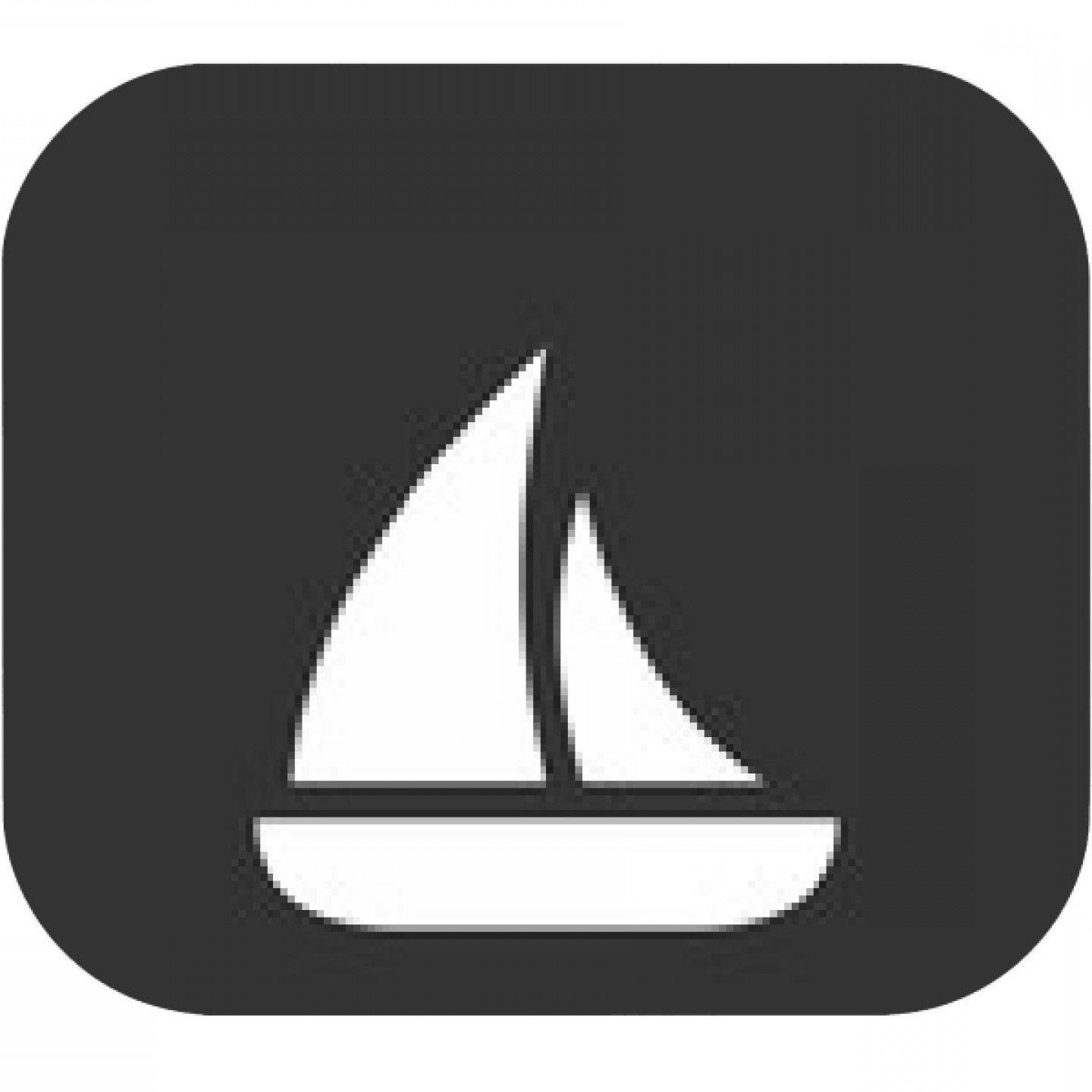 Black Sailboat Logo - Vector Graphical Black Representation Of Silhouette A Sailboat ...