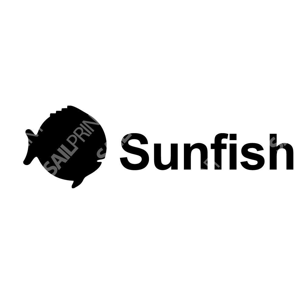 Black Sailboat Logo - Sunfish Sailboat Replacement Decals – Sail Print Co