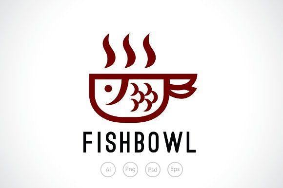 Soup Logo - Fish Bowl Soup Logo Template Logo Templates Creative Market