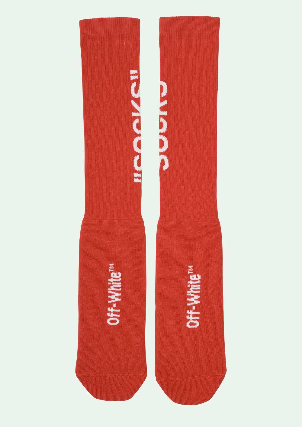 Red Quote Logo - OFF WHITE - Socks - OffWhite