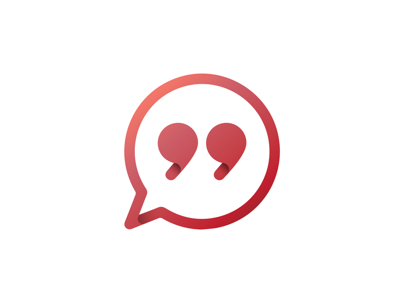 With Red Quotation Logo - 99 Quote logo by Tri Tai ♤ | Dribbble | Dribbble