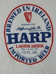 Harp Lager Logo - Vintage 1980s Screen Stars T Shirt Imported Harp Lager Beer Brewed