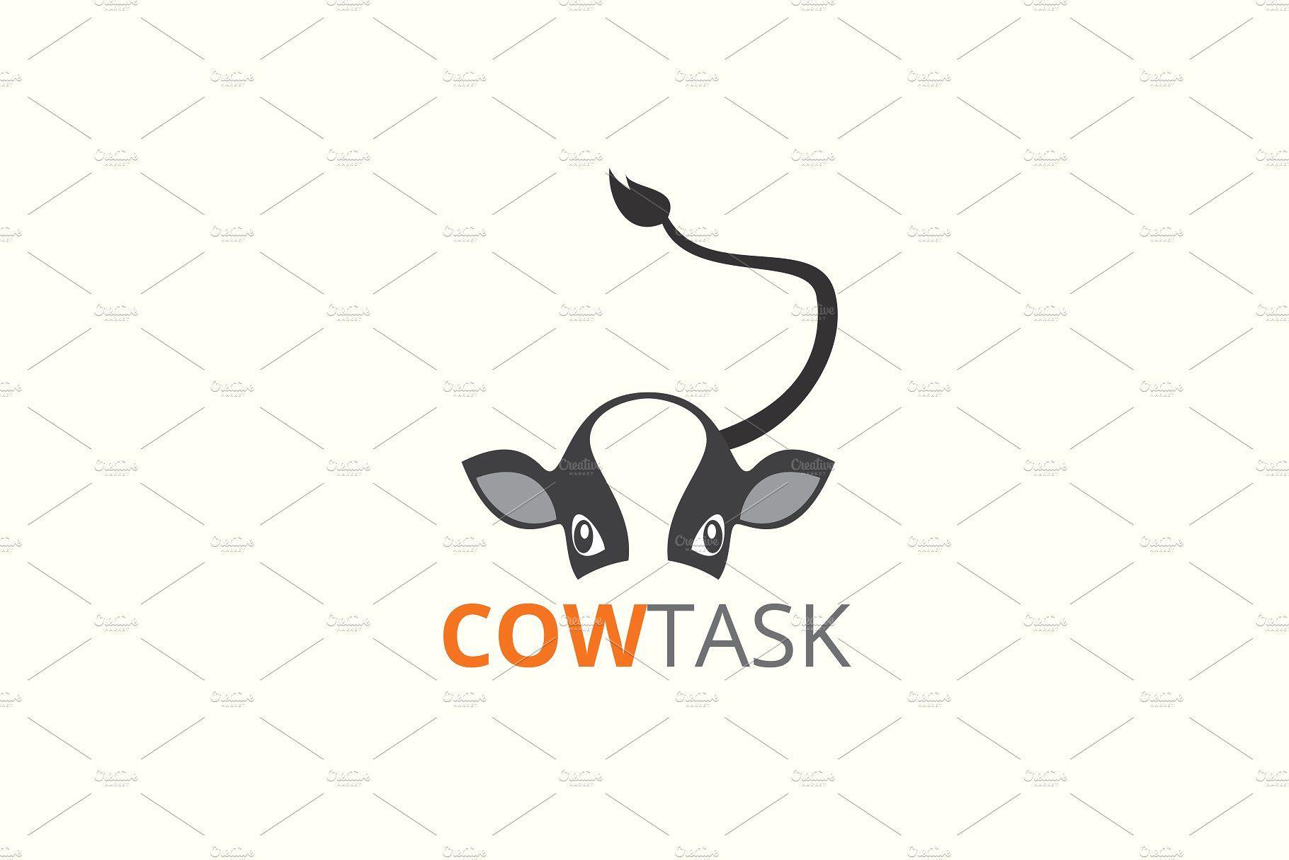Cow Sports Logo - Cow Task Logo Logo Templates Creative Market