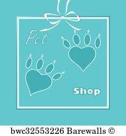 Blue Dog Paw Logo - Blue dog footprint logo Posters and Art Prints