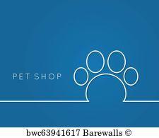 Blue Dog Paw Logo - 107 Blue dog footprint logo Posters and Art Prints | Barewalls