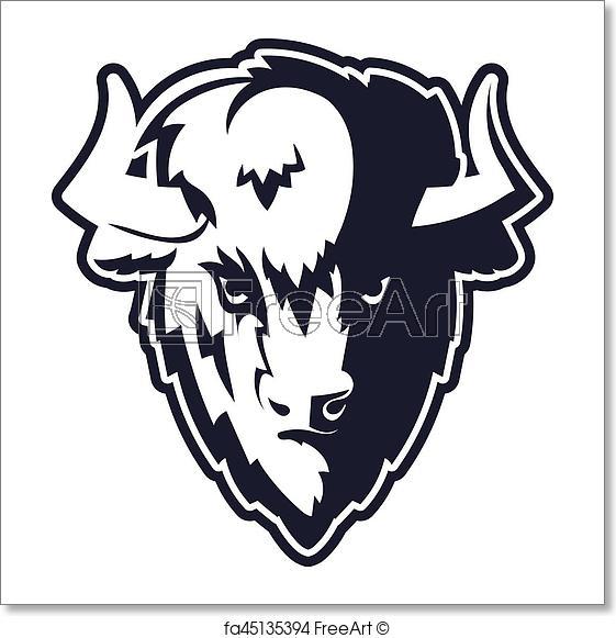 Cow Sports Logo - Free art print of Buffalo Head Logo Mascot. Buffalo Head Logo Mascot ...