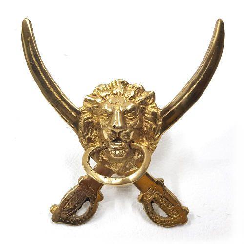 Brass Lion Logo - Xtremz Brass Talwar Lion Face Big Logo - P116, Dhal Talwar Small ...