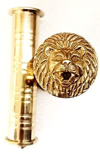 Brass Lion Logo - Buy Som's Trading-Premium Brass Lion Face Handlebar Grip With Som's ...