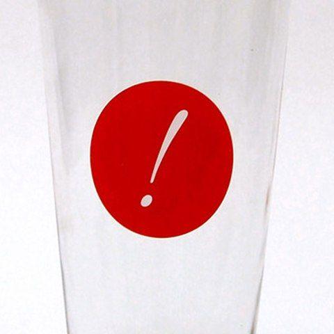A Inside the Red Circle Logo - Gimme! Coffee Logo Pint Glass - Gimme! Coffee