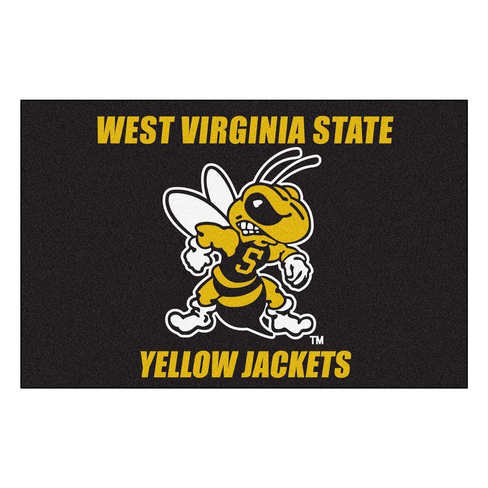 Black Yellow Brand Logo - FANMATS NCAA West Virginia State University Yellow Jackets Logo ...
