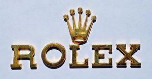 Ship & Yellow Crown Logo - ROLEX Brass Letters & Crown Logo Retail DEALER Display-Size X-Small ...