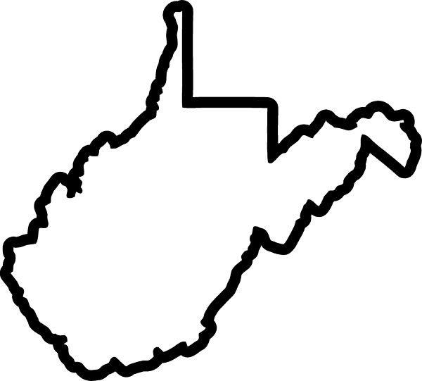 WV State Logo - WEST VIRGINIA OUTLINE DECAL / STICKER 02