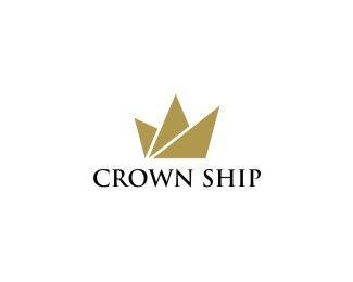 Ship & Yellow Crown Logo - crown ship Designed