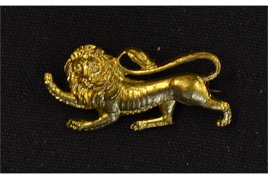 Brass Lion Logo - Rare 1950 British Lions rugby tour brass lion pin badge