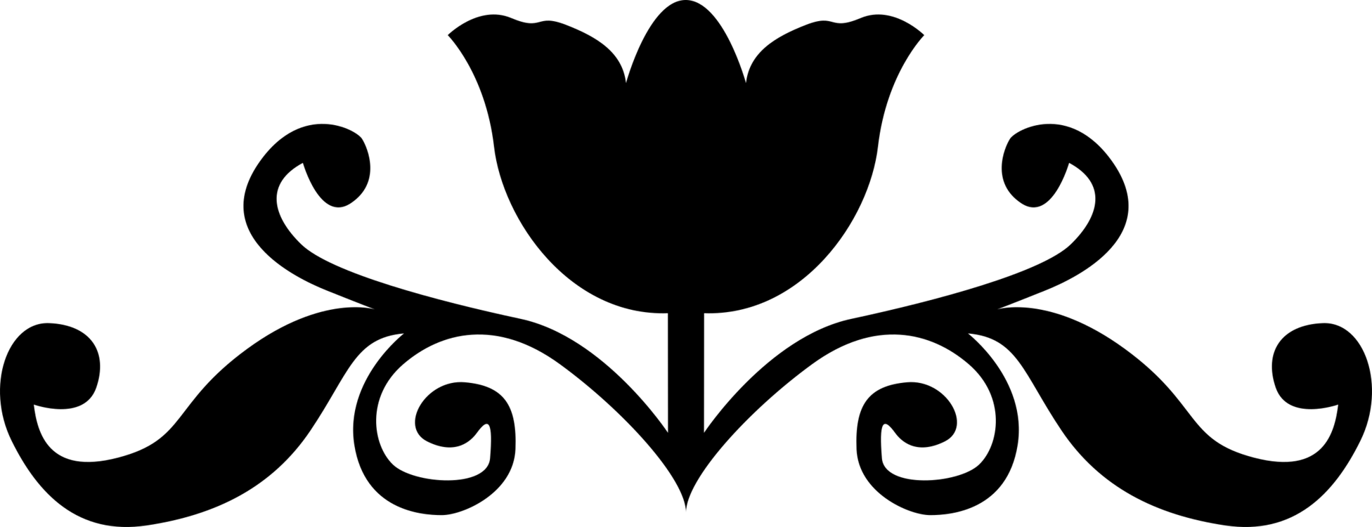 Black Flower Logo - Silhouette Rose Black and white Flower Logo free commercial clipart ...