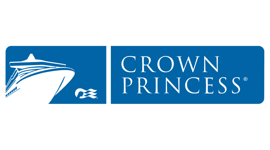 cruise ship with crown logo