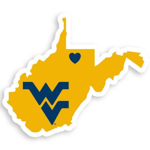 WV State Logo - West Virginia Mountaineers State Logo Vinyl Decal | eBay