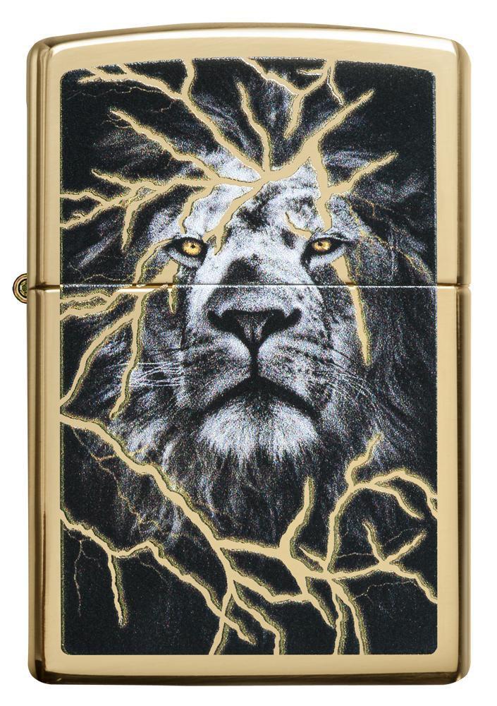 Brass Lion Logo - Lightning Lion Brass Windproof Lighter | Zippo.com