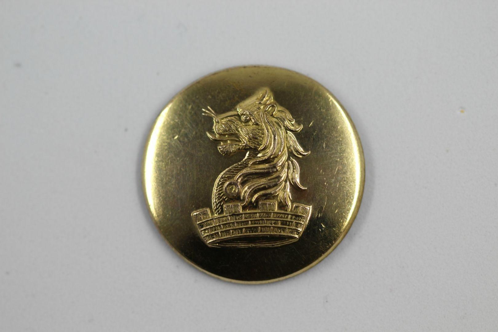 Brass Lion Logo - Brass Demi Lion & Crown Livery Blazer Button - The Button Queen