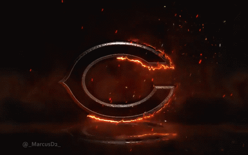 Bears C Logo - Sport GIFs & Videos: Chicago Bears C logo on fire.