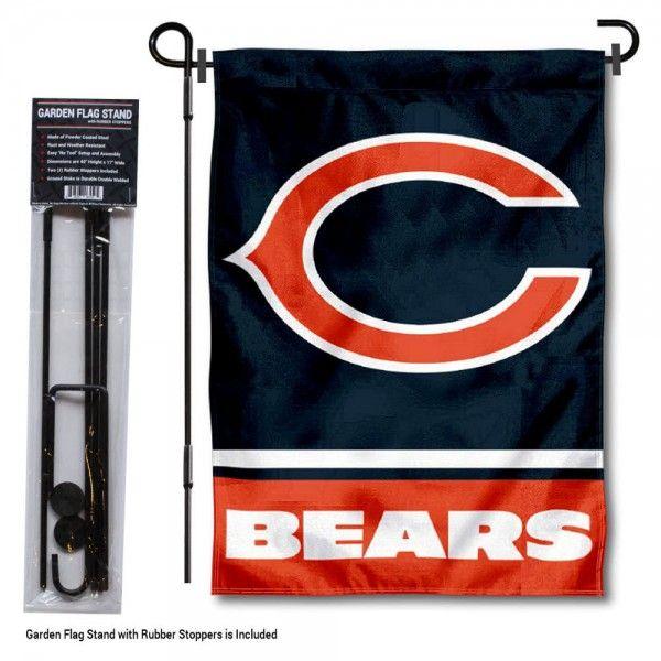 Bears C Logo - Chicago Bears C Logo Garden Flag and Stand including Holder