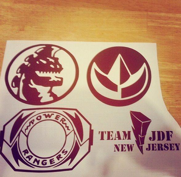 Red Blue Light Lime Logo - Listing for one Dragonzord decal as shown in top left corner