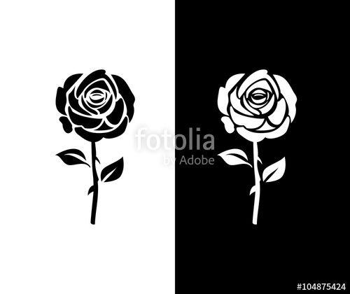 Black Flower Logo - Black Rose Logo Stock Image And Royalty Free Vector Files