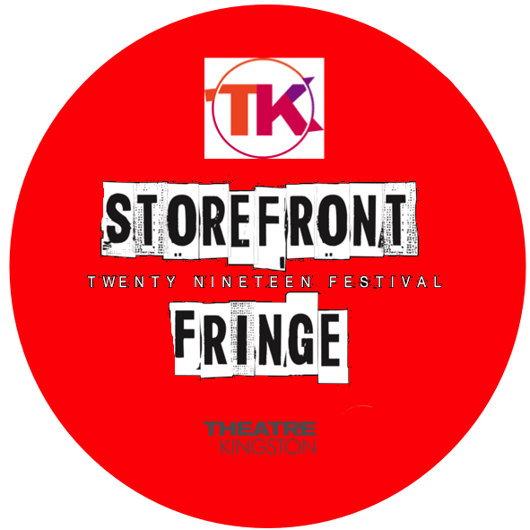 Fringed Red Circle Brand Logo - Storefront Fringe Lottery Application - THEATRE KINGSTON
