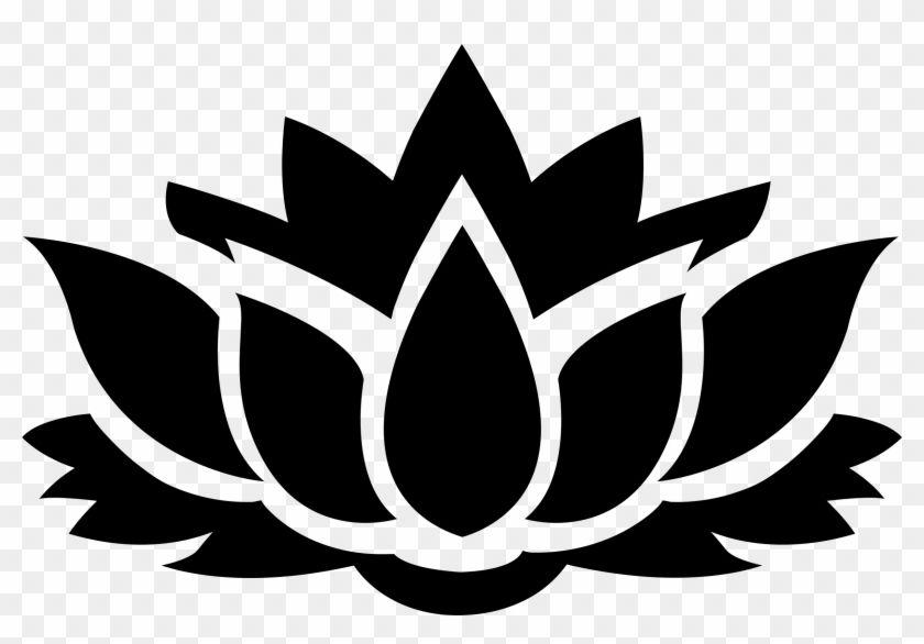 Flower Clip Art Black and White Logo - Big Image - Lotus Flower Logo Png - Free Transparent PNG Clipart ...