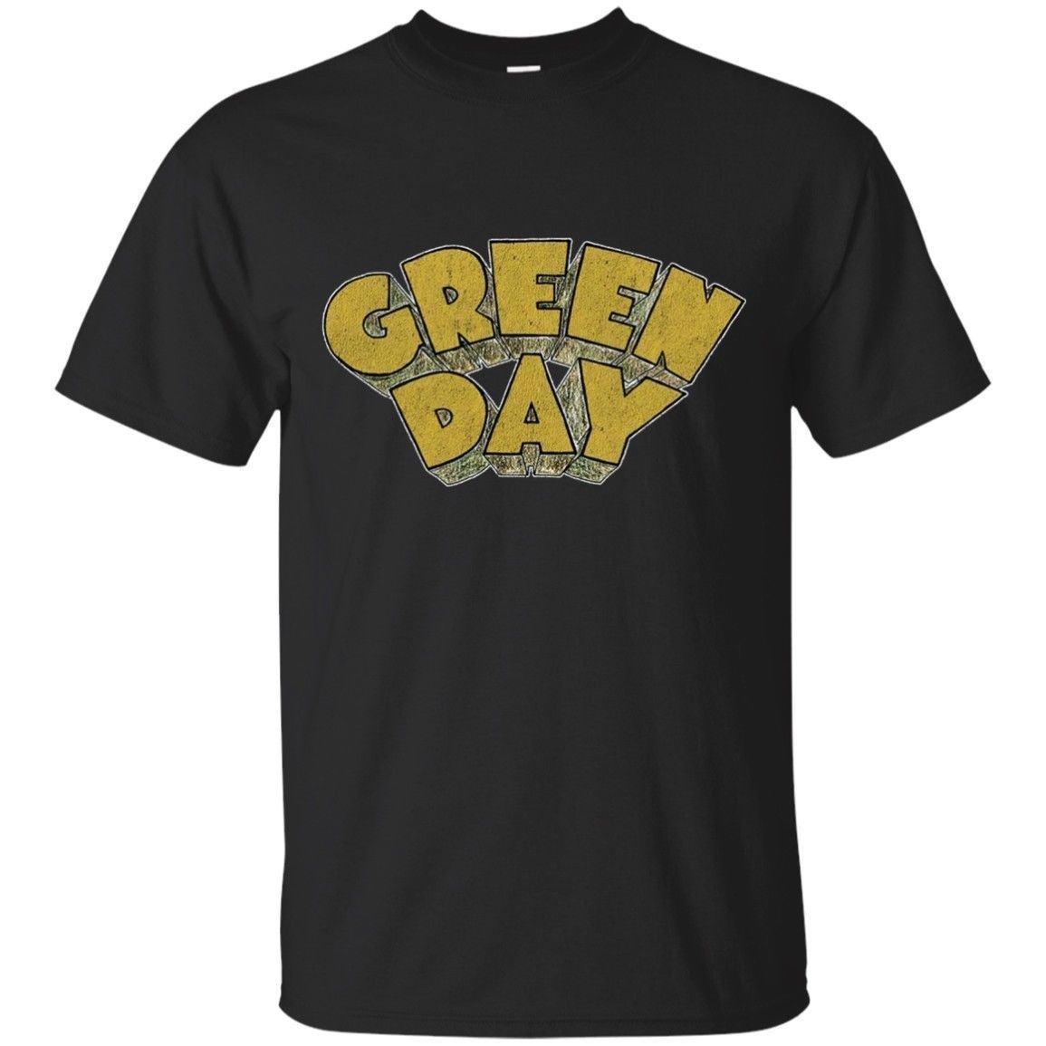 Green Day Band Logo - Green Day Band Logo Short Sleeve T Shirt Navy, Black T Shirt For Men ...