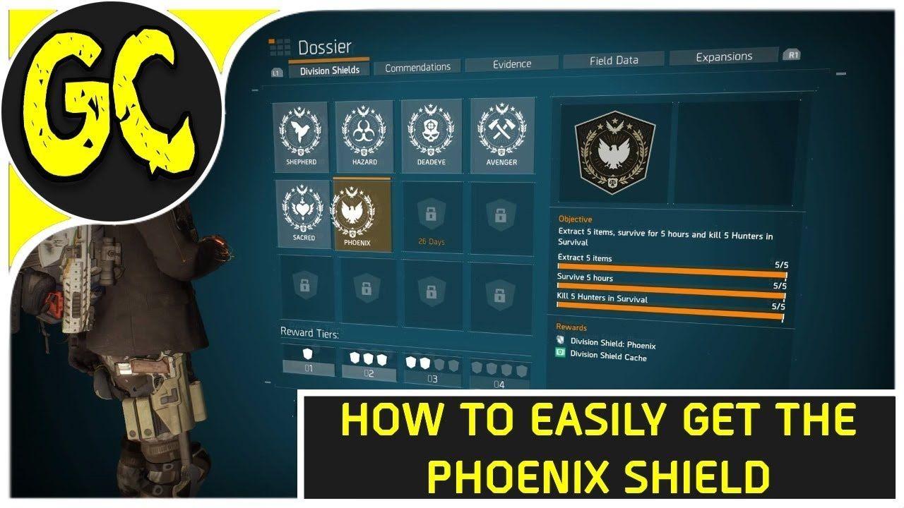 The Division Phoenix Shield Logo - How to Easily Get the Phoenix Shield. The Division Survival