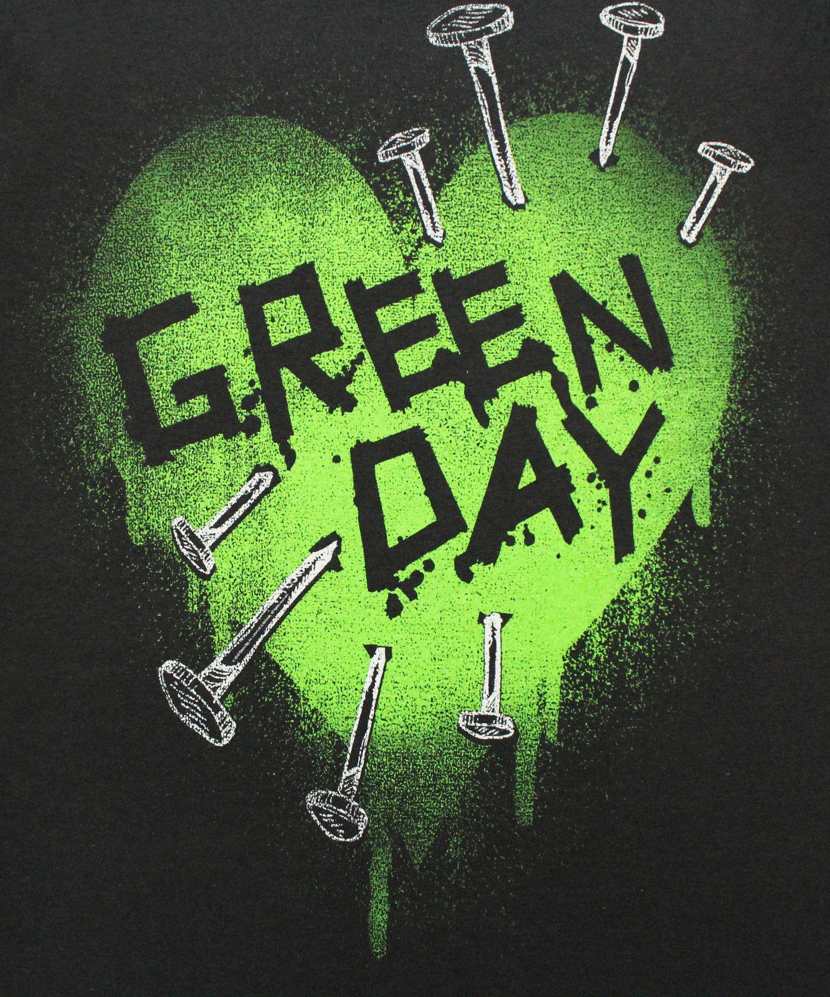 Green Day Band Logo - Green Day Heart Women's Fitted Rock Band T-Shirt | OutFits | Green ...