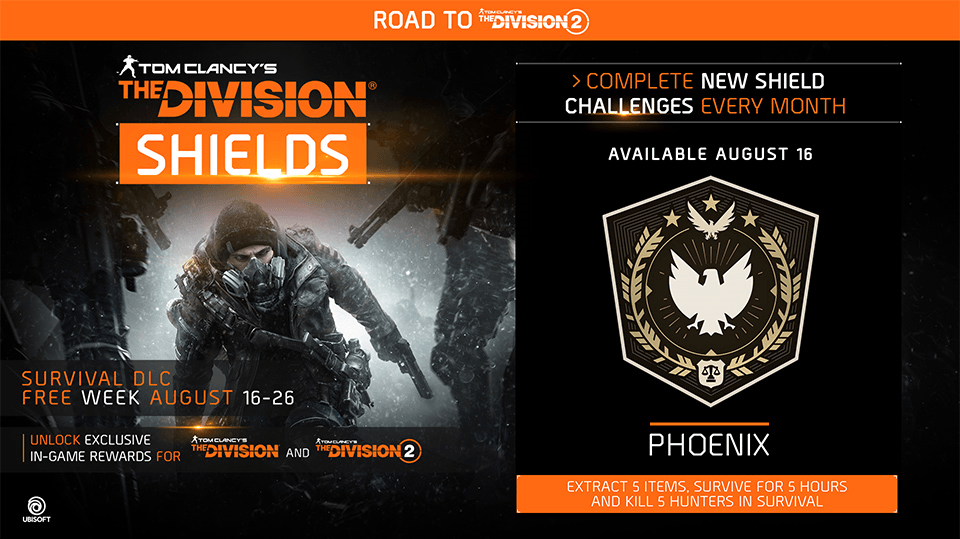 The Division Phoenix Shield Logo - Tom Clancy's The Division - THE DIVISION SURVIVAL FREE DLC WEEK IS