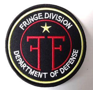 Fringed Red Circle Brand Logo - Fringe Division Department Of Defense W Words 4 Red Logo Patch USA