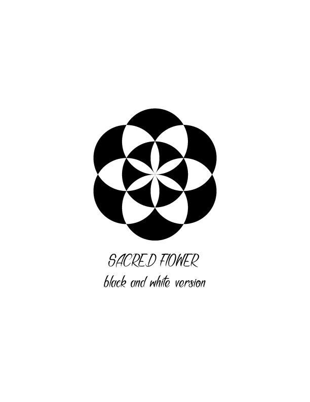 Black Flower Logo - Rose Sacred Flower logo – black and white version – AYA Templates