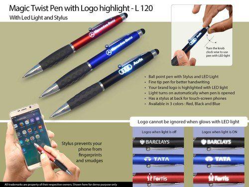 Twist Pen Logo - Blue Magic Twist Pen With Logo Highlight, Rs 42 /piece, H And K