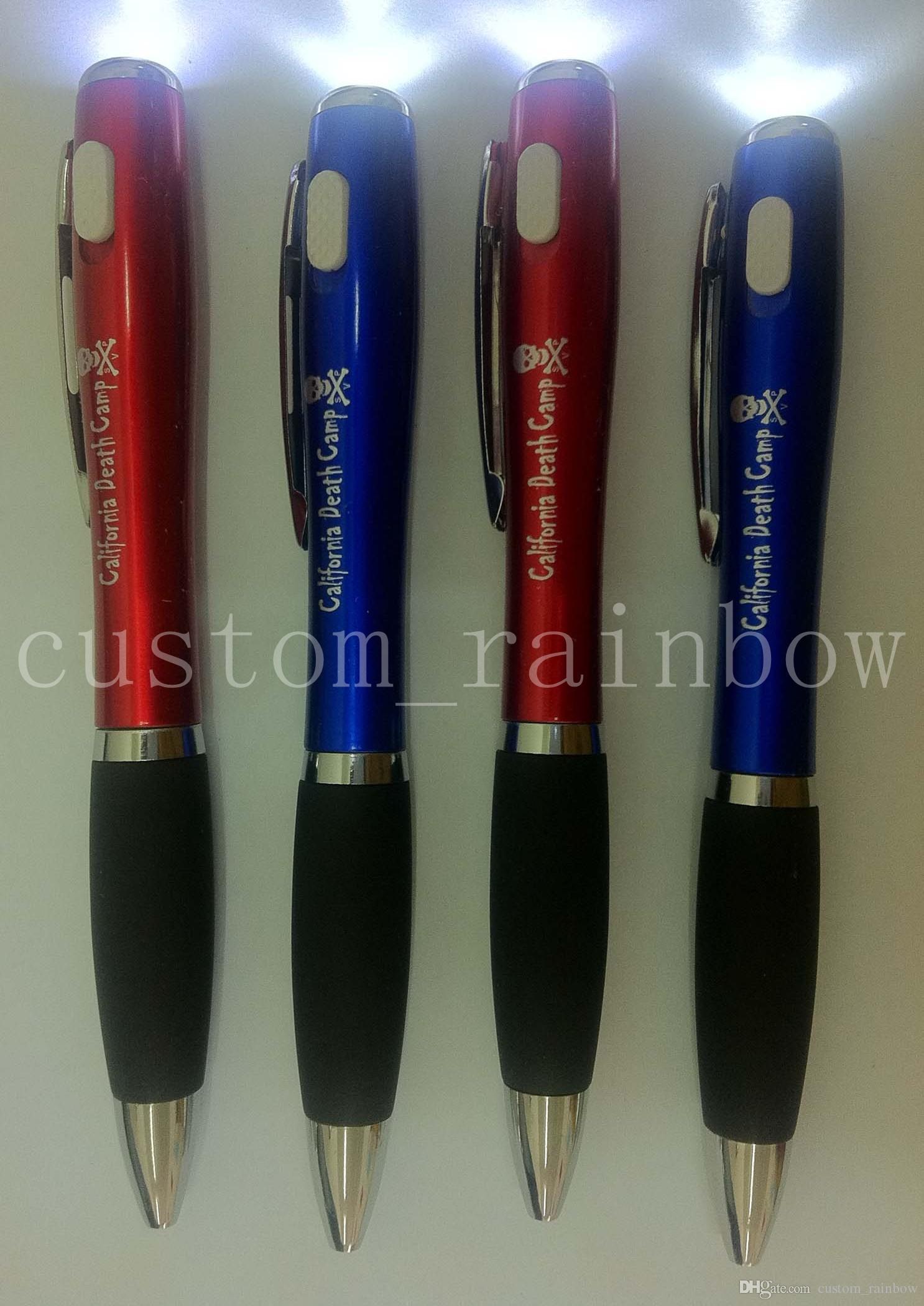 Twist Pen Logo - New Design Colourfull Led Light Ball Pen Twist Pen Promotional